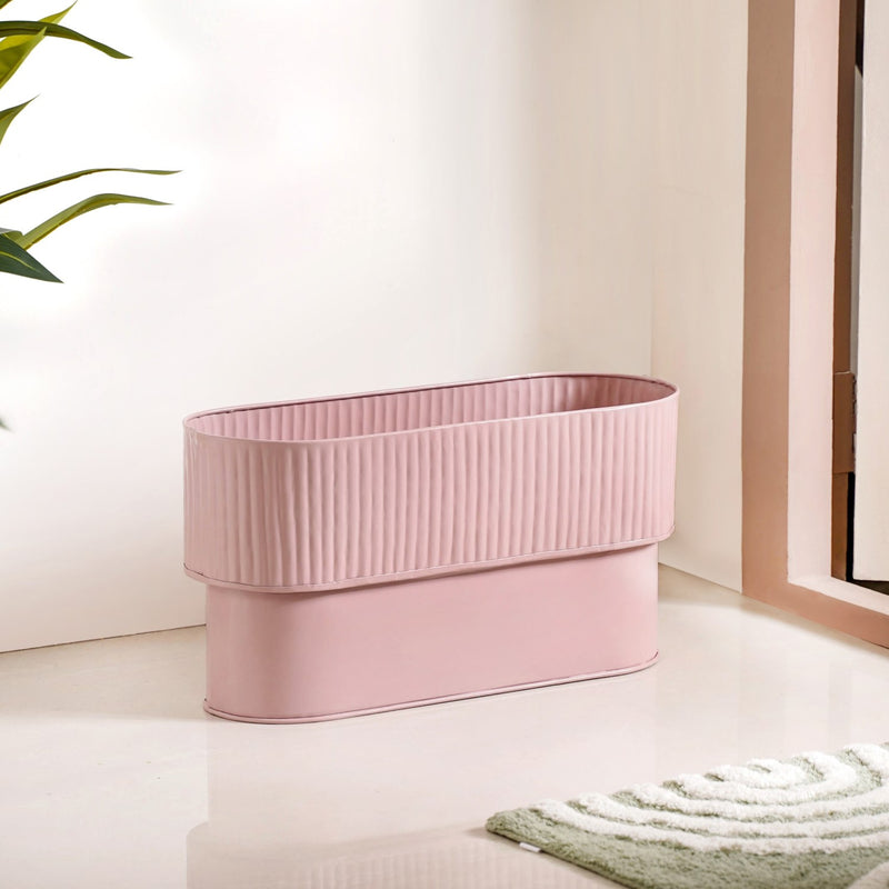Indoor Box Planter With Stand Dusty Pink