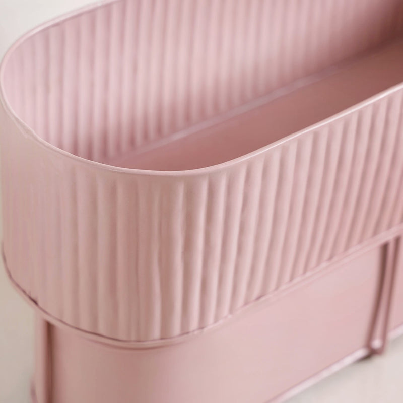 Indoor Box Planter With Stand Dusty Pink