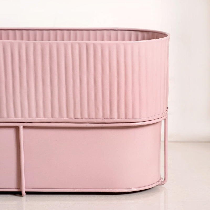 Indoor Box Planter With Stand Dusty Pink