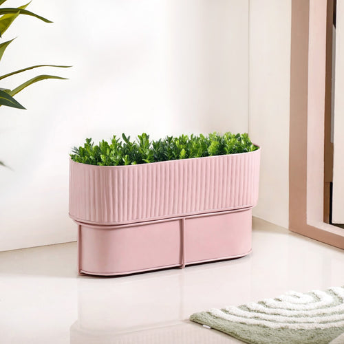 Indoor Box Planter With Stand Dusty Pink