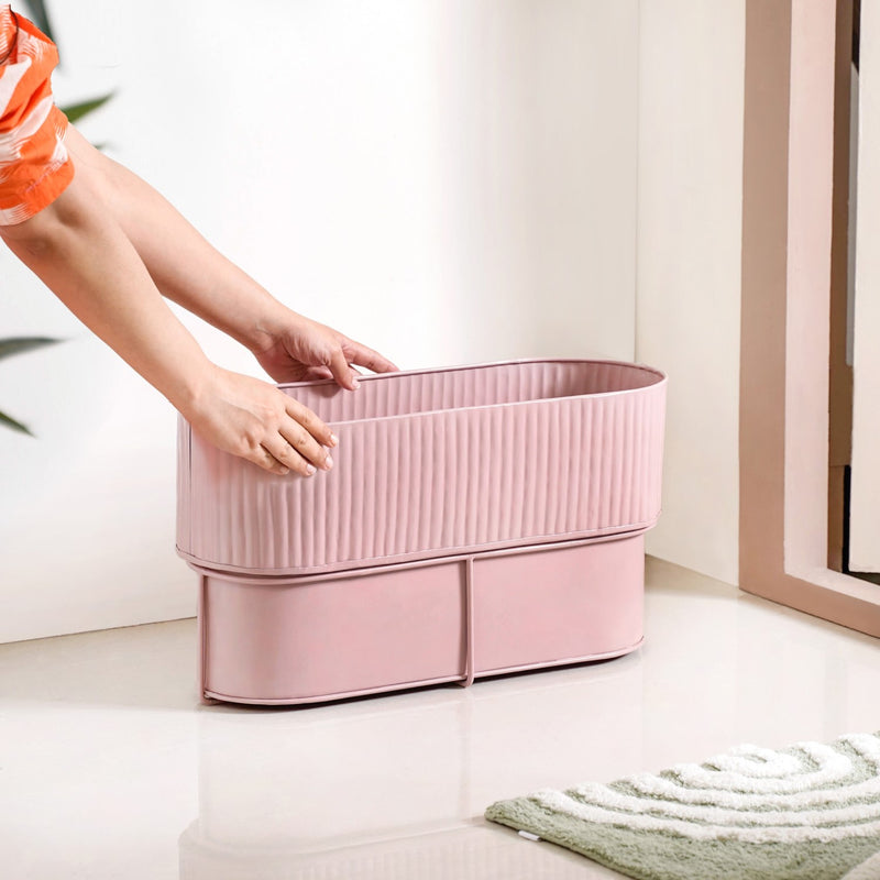 Indoor Box Planter With Stand Dusty Pink