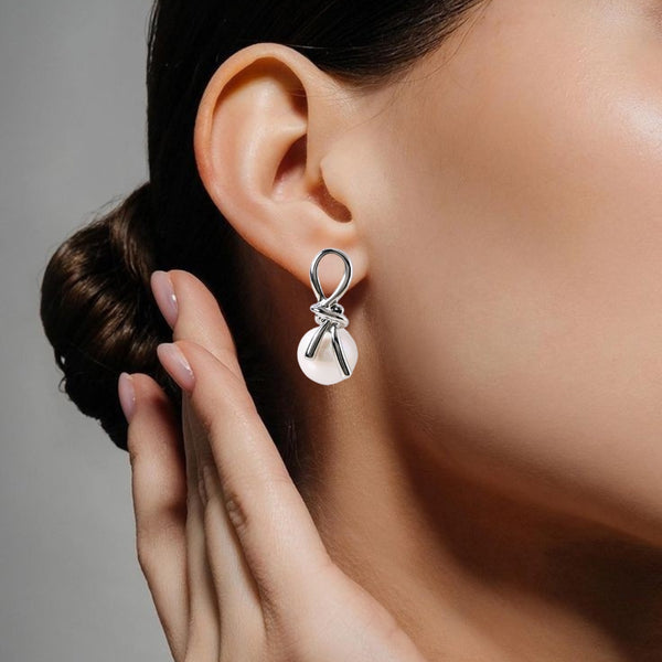 Infinite Promises Silver Drop Earrings