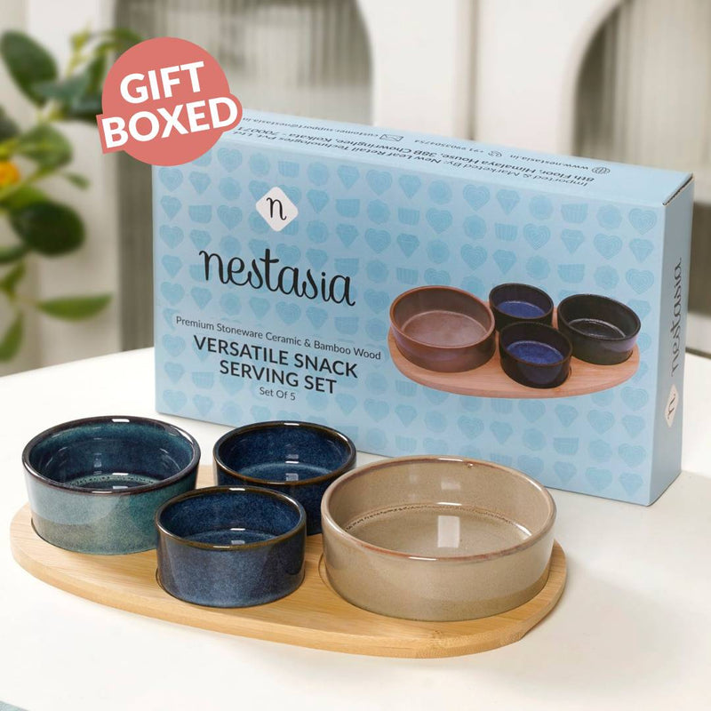 Stoneware Platter Set Of 5