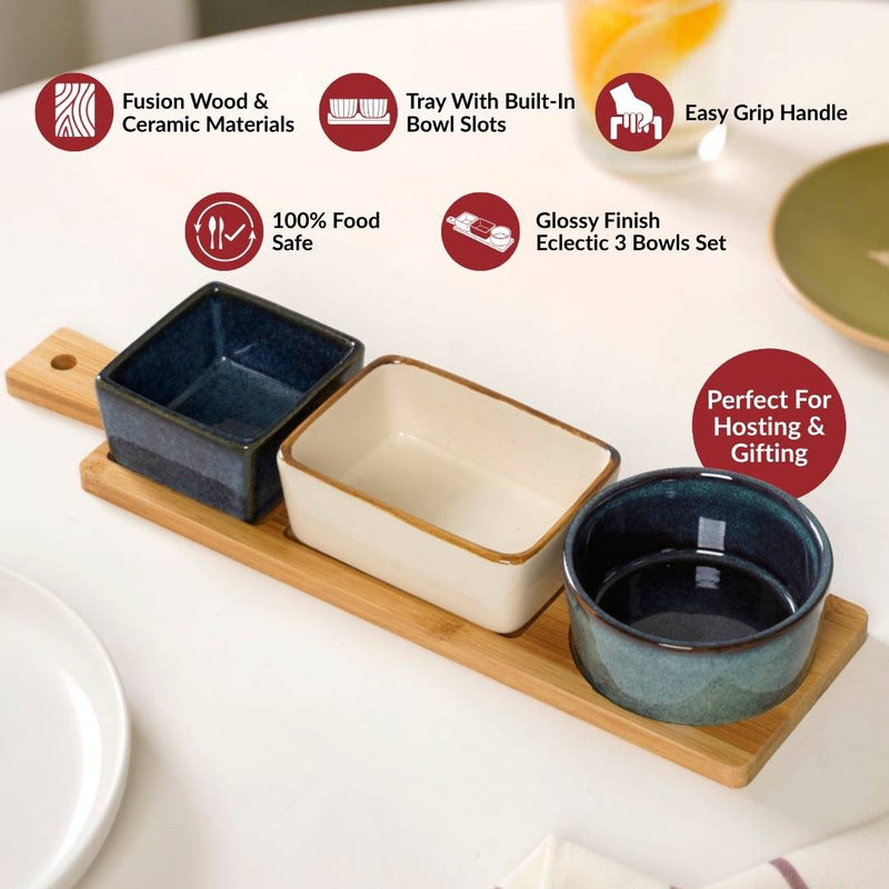 Stoneware Ceramic Serving Set Of 4