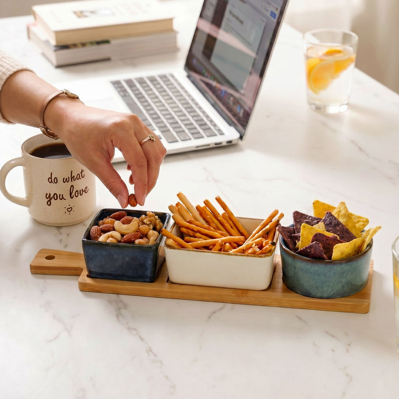 Stoneware Ceramic Serving Set Of 4