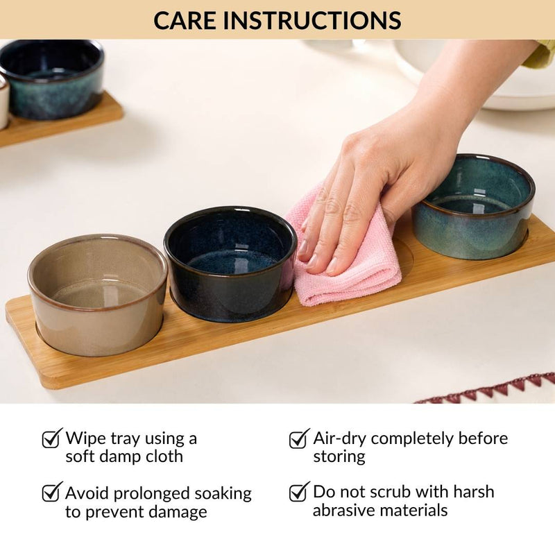 Stoneware Bowl Platter Set Of 5