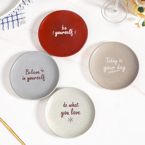 Inspiration Quotes Small Plate Set Of 4 15cm