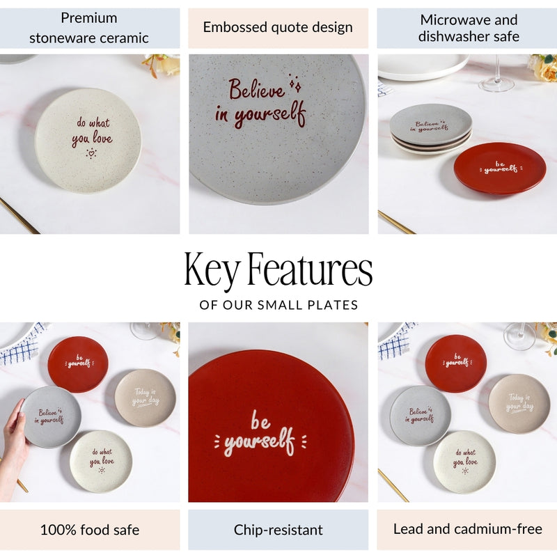 Inspirational Quotes Small Plate Set Of 4