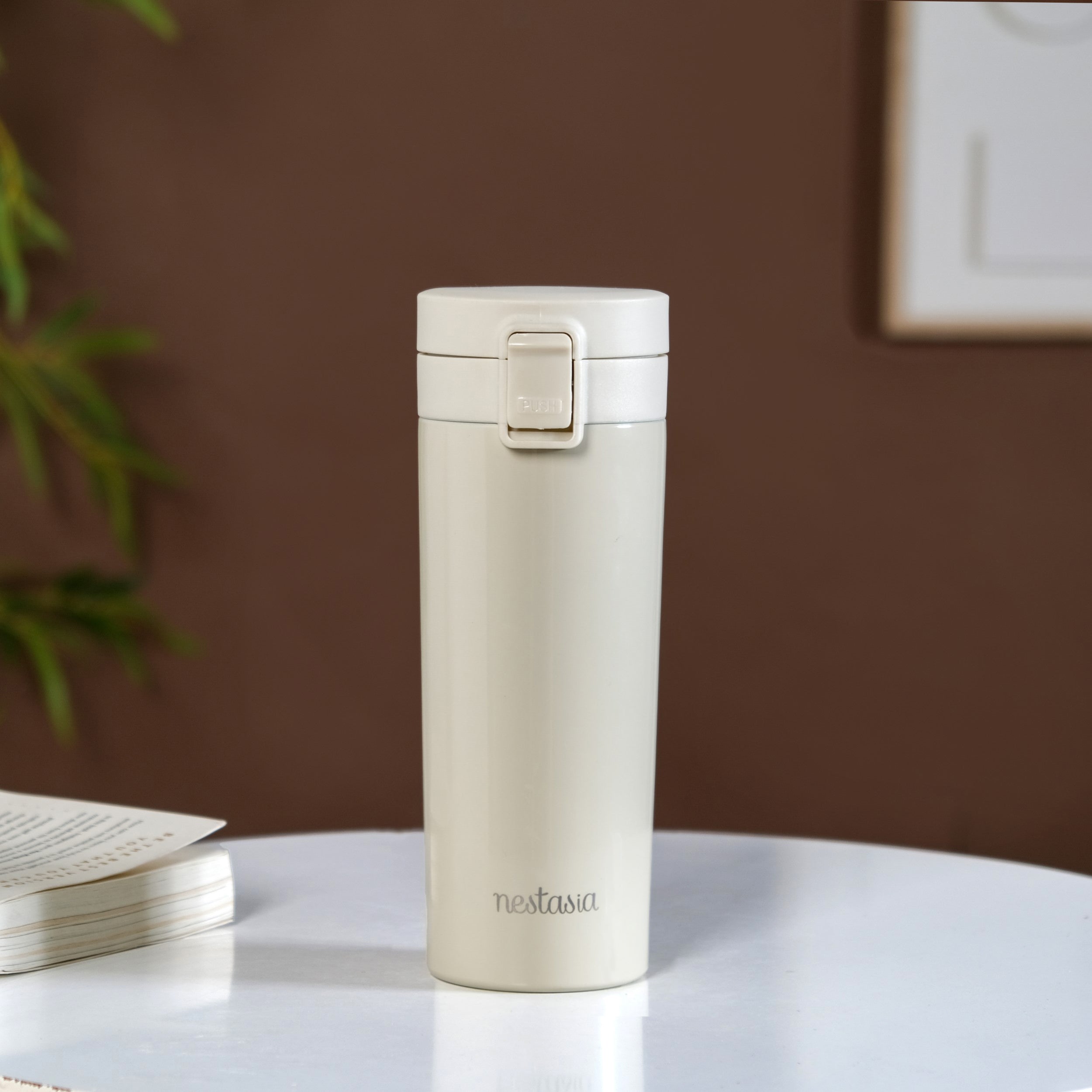 Thermox Insulated Vacuum Flask Portable Frosted Cream 450ml