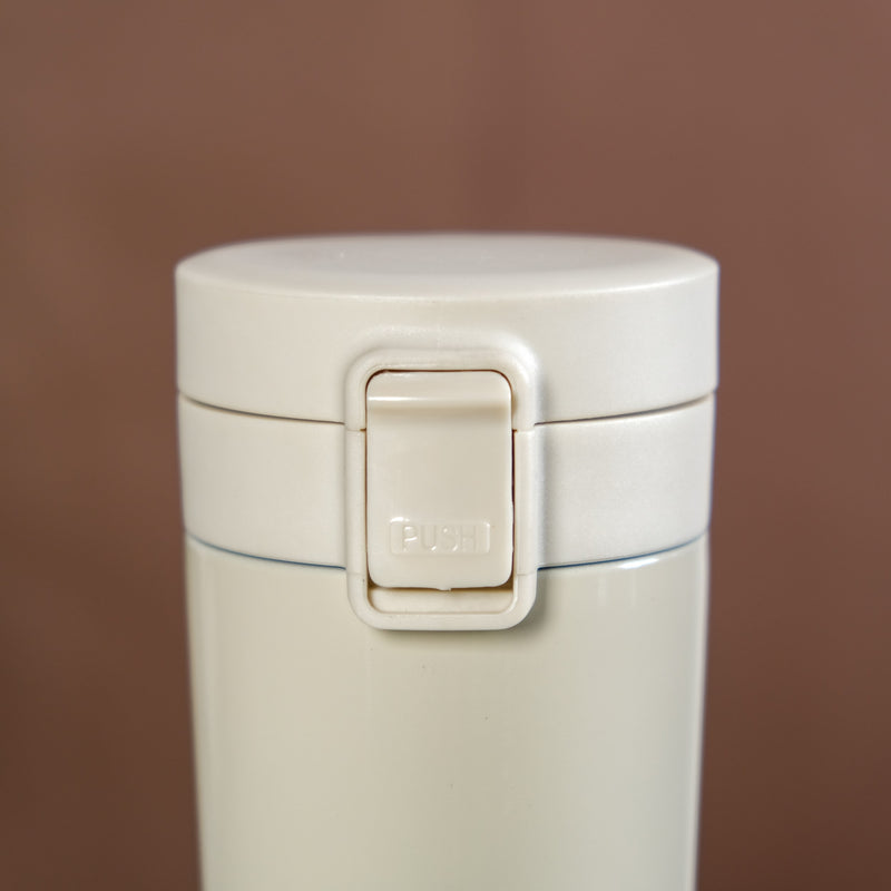 Insulated Creamy White Gym Water Bottle With Strainer 