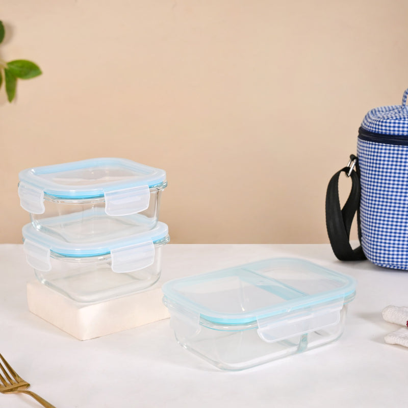 Insulated Lunch Bag And Glass Lunch Box Hamper