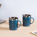Travel Mug With Lid Set Of 2 Blue 400ml