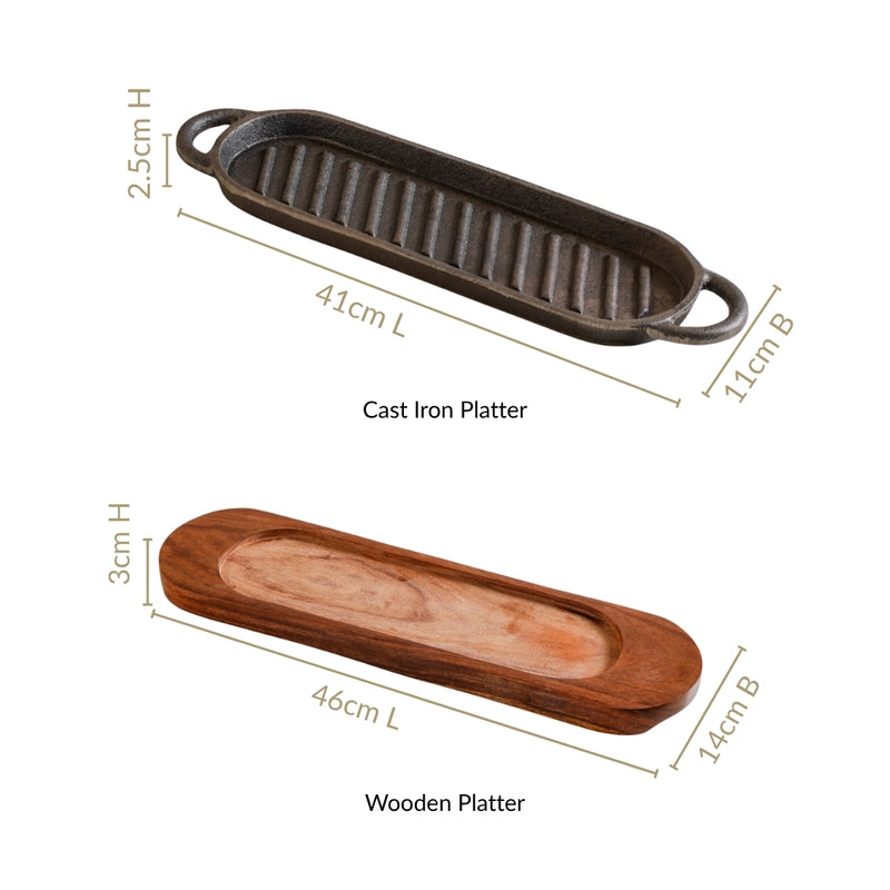 Iron Hotplate Sizzler Set