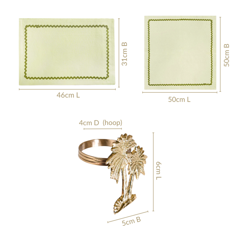 Isabelle Table Linen Gift Hamper With Napkin Rings