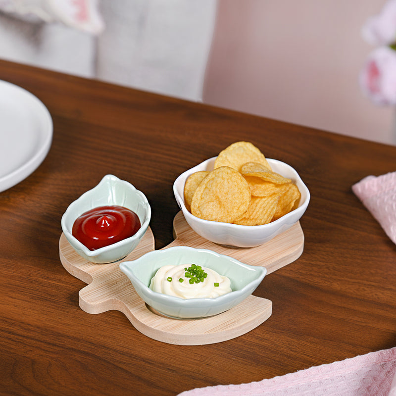 Its A Flower Snack Platter With Tray Set Of 4