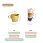 Stackable Mini Tea Cup Set Of 6 Kaori Sunset Hues 90ml