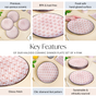 Ceramic Kaleido Dinner Plate Set Of 4 Pink 11 Inch