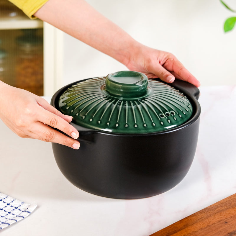 Japanese Ceramics Soup Pot With Lid 3400ml