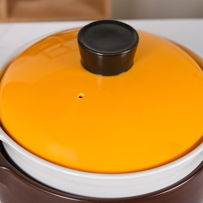 Japanese Style Ceramic Steamer Pot With Lid 4000ml