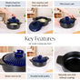 Japanese Style Donabe Earthenware Clay Cooking Pot 1600ml