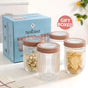 Minimal Jar With See Through Lid Set Of 4 Large 1200ml