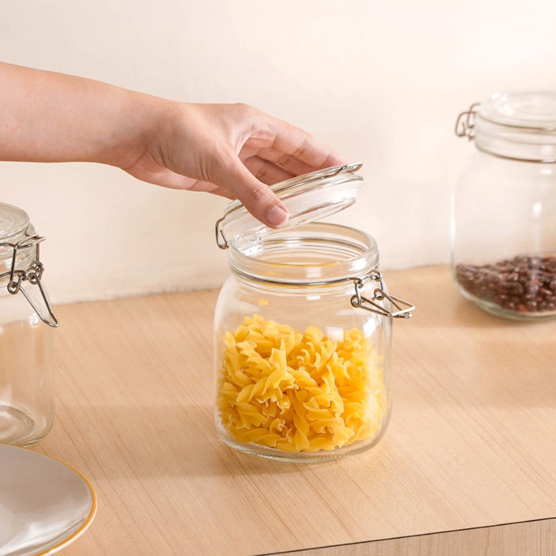 Kitchen Jars With Clip Lids Set Of 4 Medium