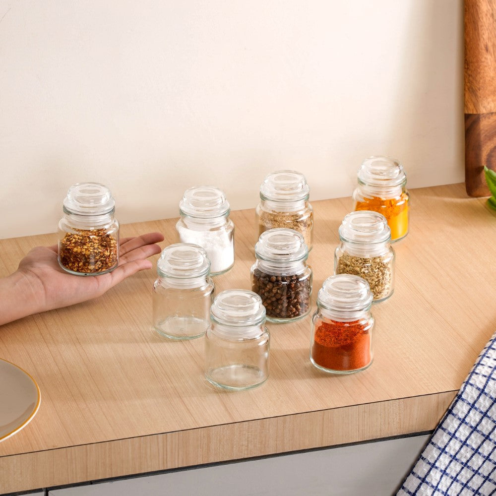 Airtight Mini Spice Jars Set Of 12 100ml Online - Premium Jar With Lid ...