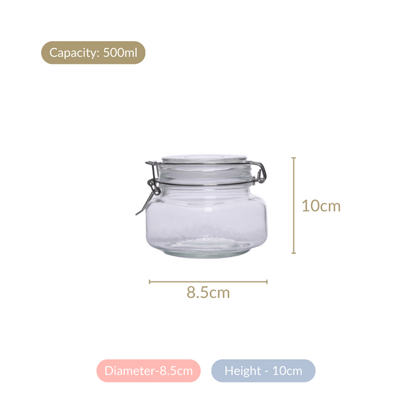 Kitchen Jars With Clip Lids Set Of 4 Small