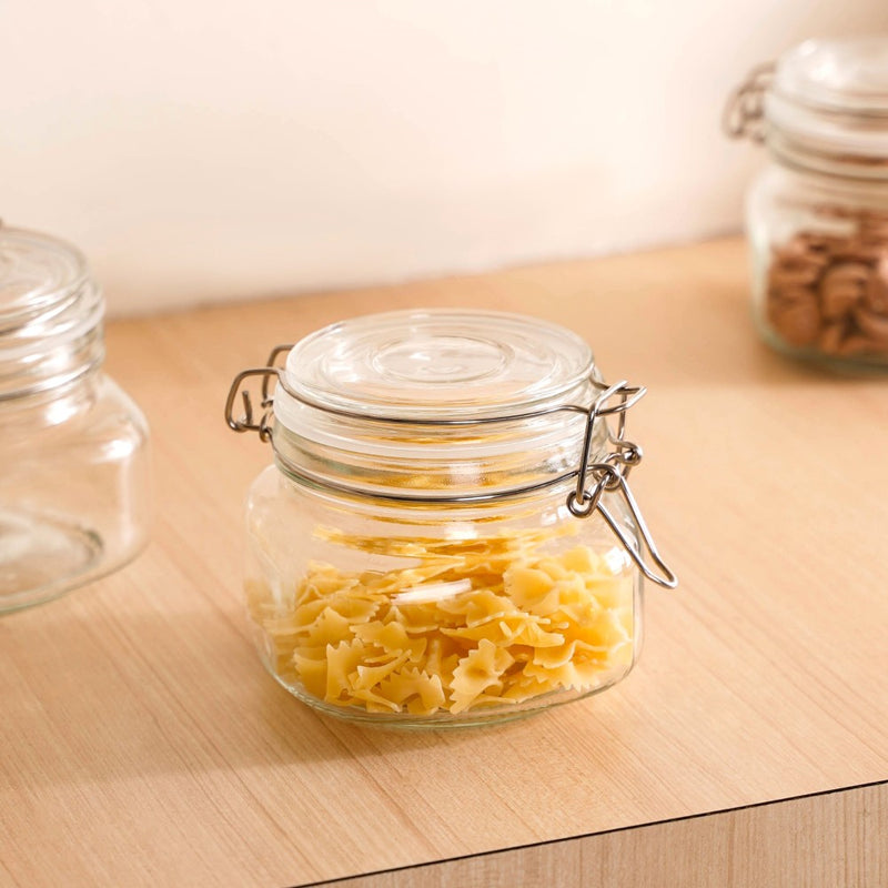 Kitchen Jars With Clip Lids Set Of 4 Small
