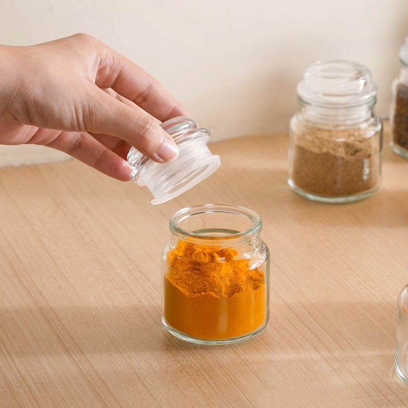 Airtight Mini Spice Jars Set Of 12 100ml Online - Premium Jar With Lid ...