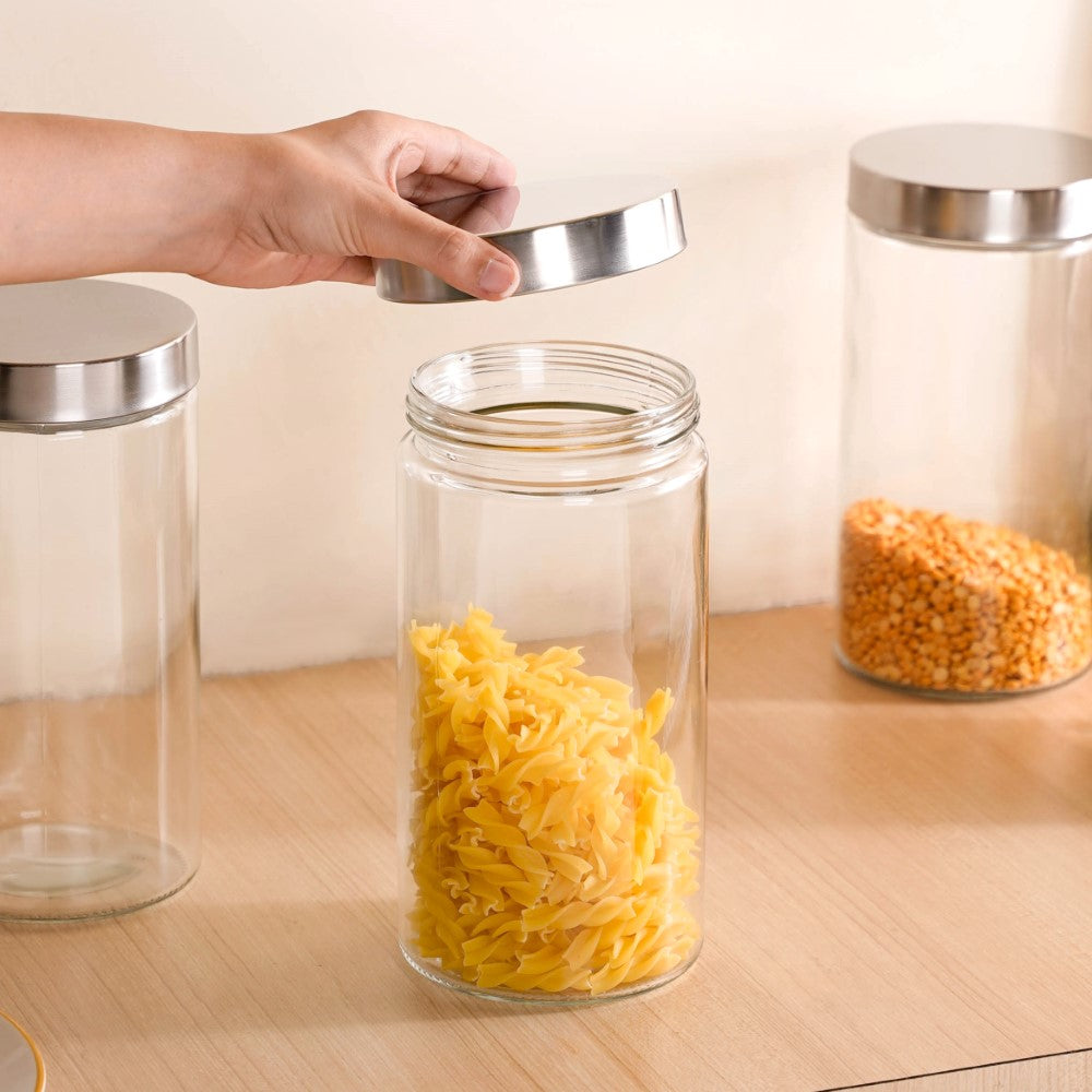 Tall Kitchen Storage Jars Set Online- Glass Jars Set | Nestasia