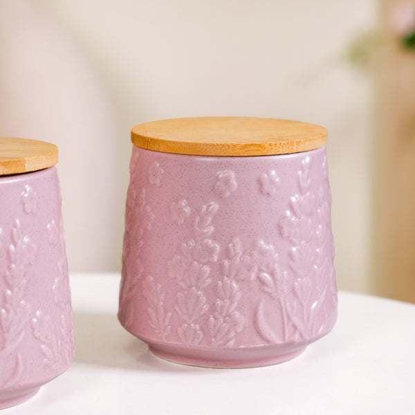 Condiment Jar Set Of 2 Lavender
