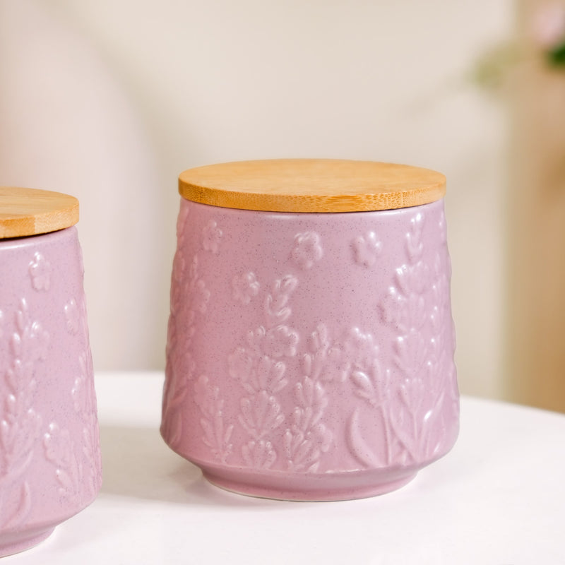 Condiment Jar Set Of 2 Lavender