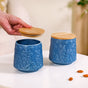 Multipurpose Ceramic Jar Set Of 2 Teal