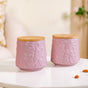 Condiment Jar Set Of 2 Lavender