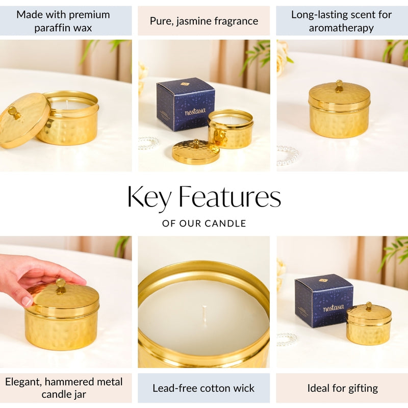 Jasmine Candle Luxe Jar