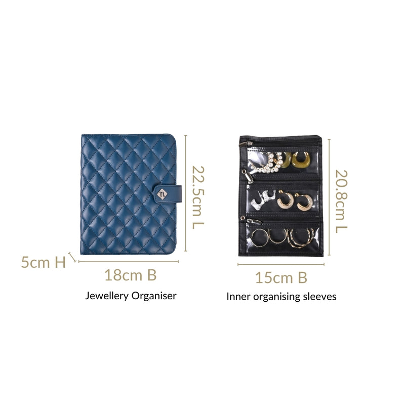 Jewellery Organising Pouch Blue