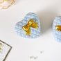 Textured Heart Ceramic Gift Box Set Of 2 Blue