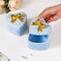 Textured Heart Ceramic Gift Box Set Of 2 Blue