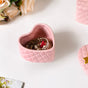 Adorable Heart Shaped Ceramic Gift Box Set Of 2 Pink