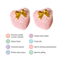 Adorable Heart Shaped Ceramic Gift Box Set Of 2 Pink