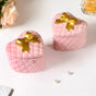 Adorable Heart Shaped Ceramic Gift Box Set Of 2 Pink