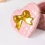 Adorable Heart Shaped Ceramic Gift Box Set Of 2 Pink