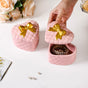 Adorable Heart Shaped Ceramic Gift Box Set Of 2 Pink