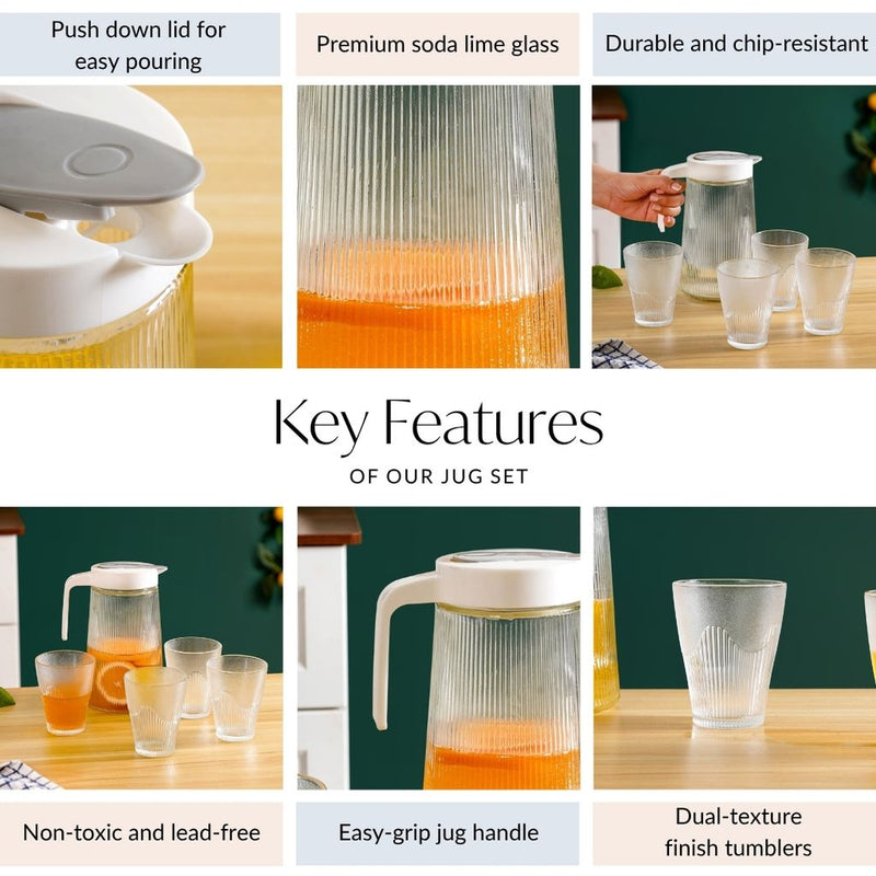 Jug And Glass Set Of 5