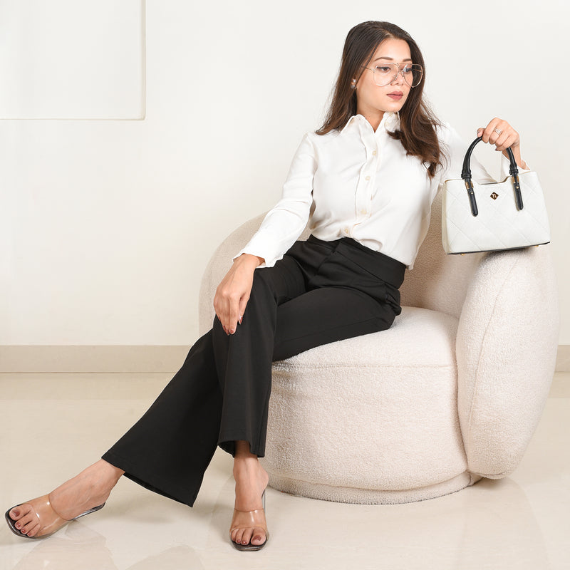 Luma Black And White Handbag