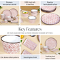 Kaleido Pink 16 Piece Ceramic Dinner Set For 4