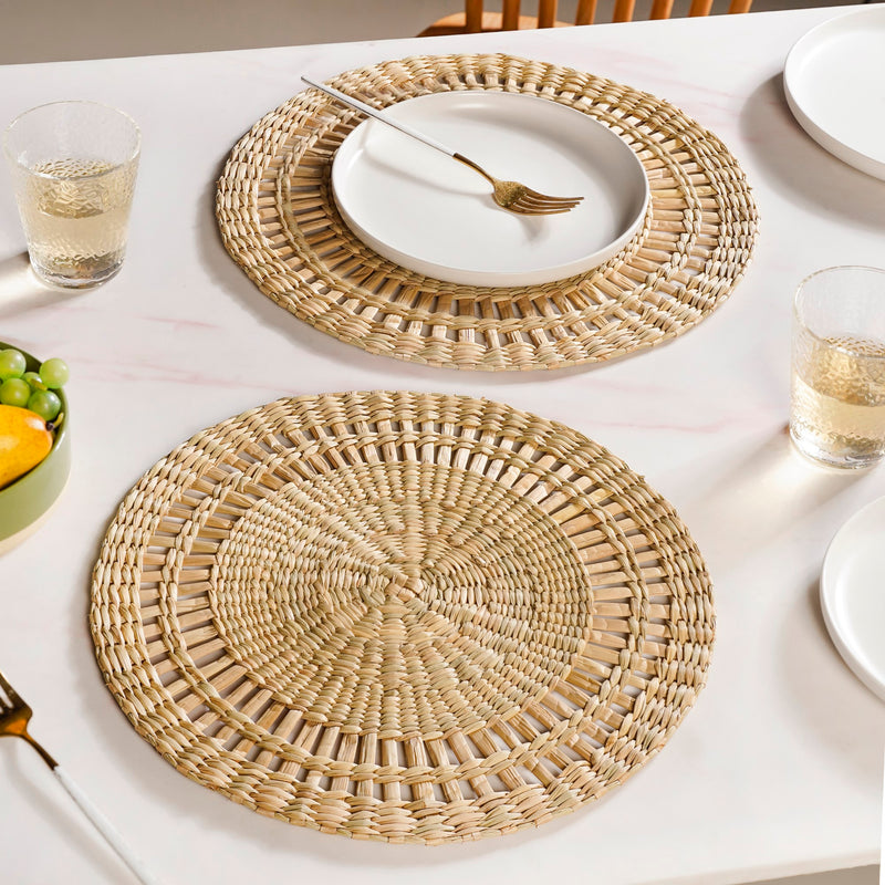 Kauna Sustainable Handmade Table Mat Set Of 2 34cm