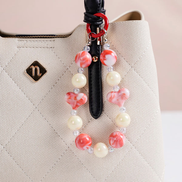 Candy Floss Daze Keychain Red And White