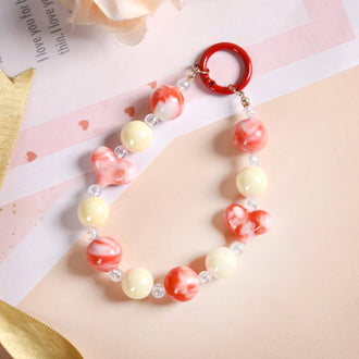 Candy Floss Daze Keychain Red And White